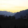 Serie Berchtesgadener Land: Der Johannishögl bei Piding im Sonnenaufgang