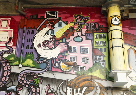 Serie: Graffiti von Neo, Hauptbrücke Graz - 3 